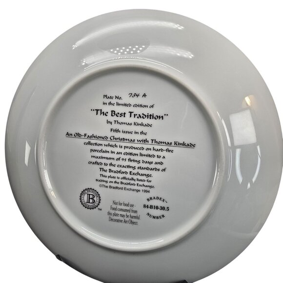 Thomas Kinkade An Old Fashioned Christmas Collector Plates Set Of 2 JJ3835 - Picture 7 of 8